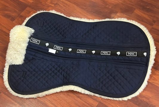 NSC large navy shimmable half pad. Some hair but in otherwise almost new condition.