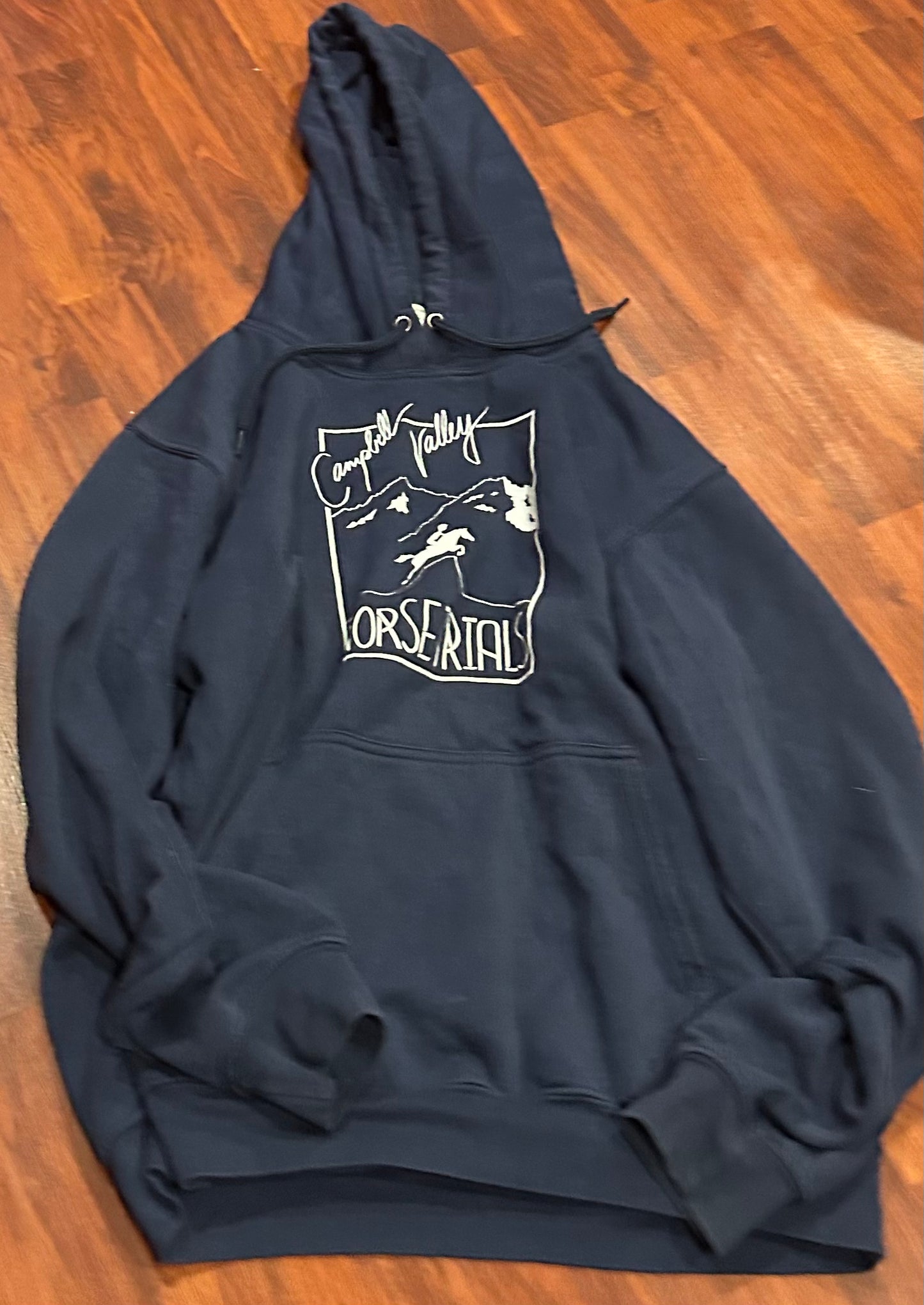 Campbell valley horse trial medium hoodie blue