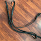 Black leather reins with hand stops