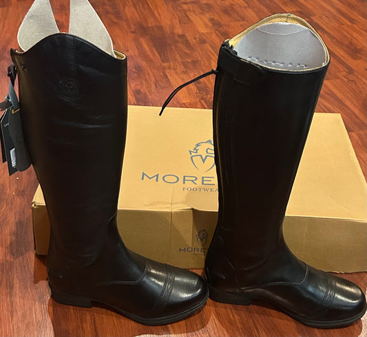 Size 9 slim calf moretta tall boots. 14” calf 18.5” tall from ground to top back. Brand new