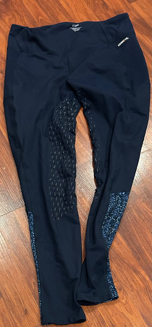 Kerrits size large navy full seat riding tights