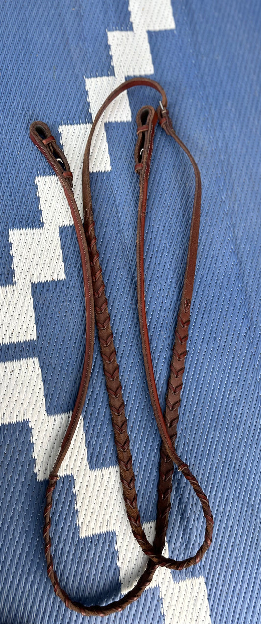 Braided reins fancy stitch