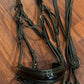 BR brown crank rolled snaffle bridle. Need cleaned