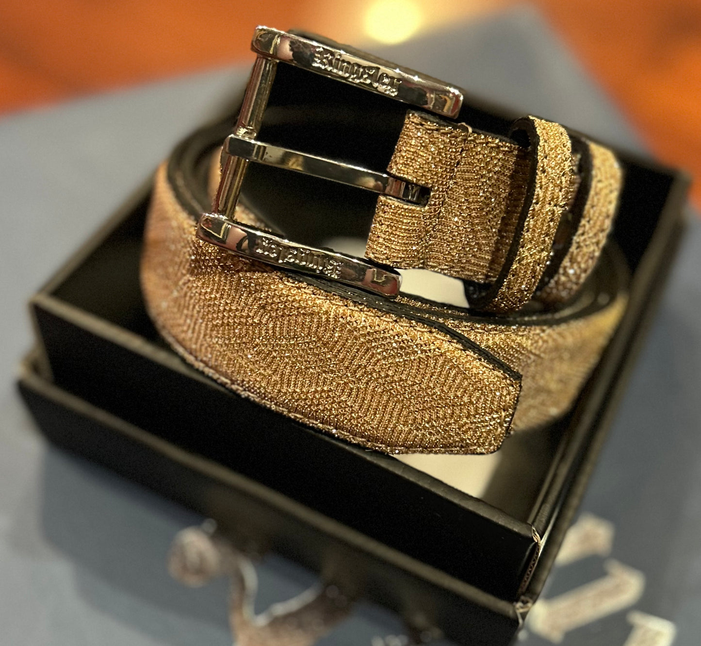 Kingsley belt Luxor beige. New.