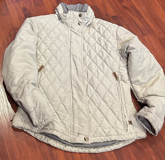JX equestrian small tan quilted jacket