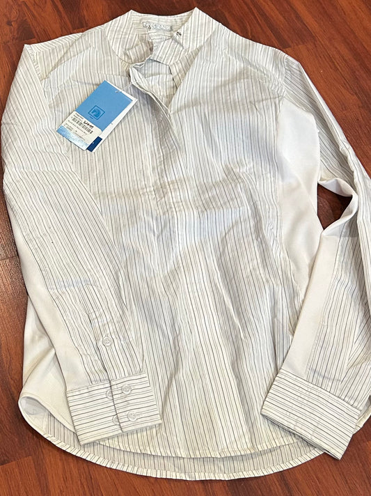 Romfh size 36 white pin stripe show shirt. Brand new