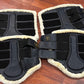 BR navy fleece boots medium and large. Set of 4. Excellent condition