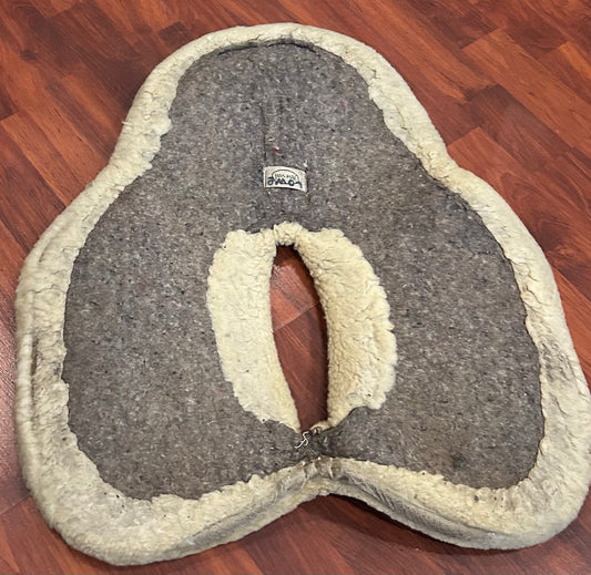 Beval therapeutic pad. Wool and felt. Measures 23” end to end