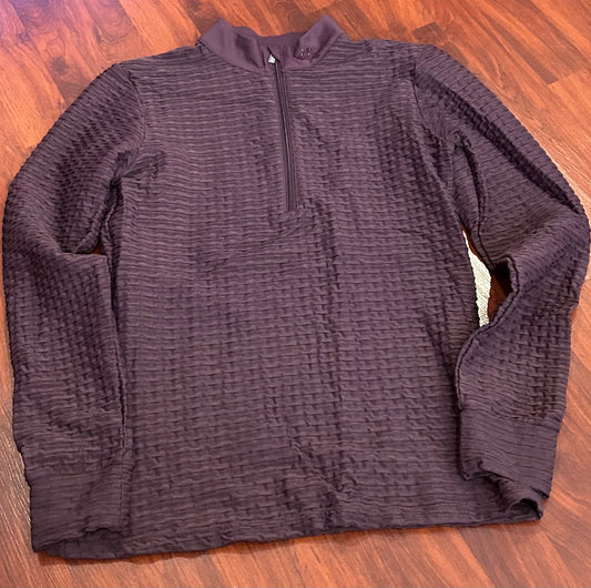 Schockemohle medium plum long sleeve 1/4 zip