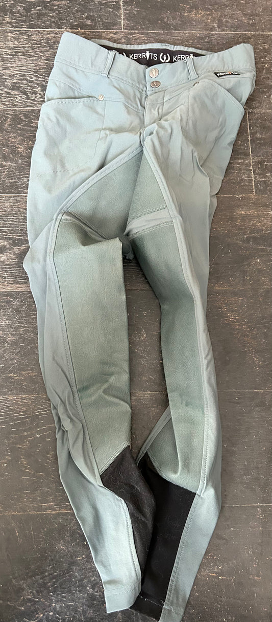 Kerrits crossover small (26”) green breeches