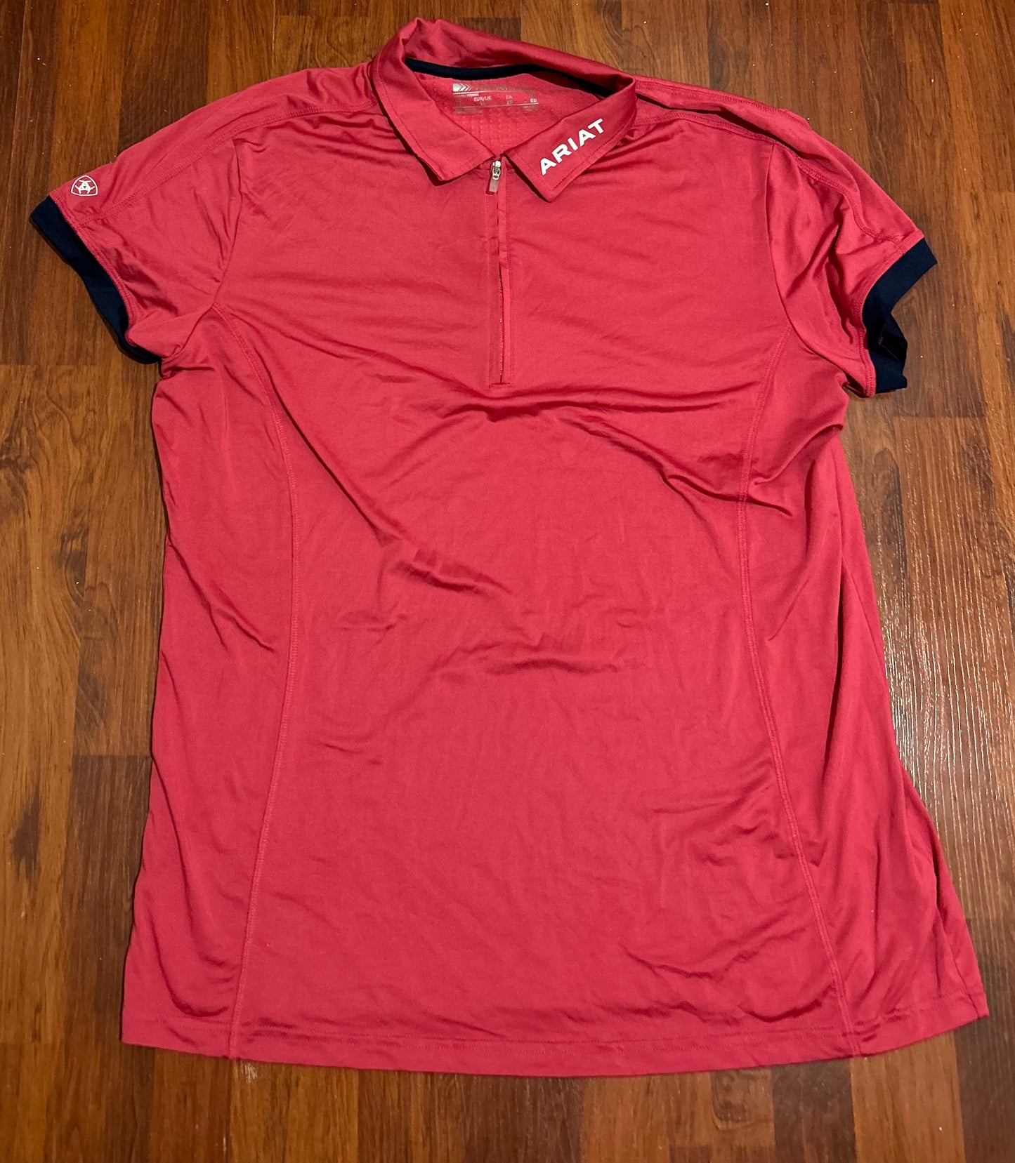 Ariat tek XL pink short sleeve 1/4 zip