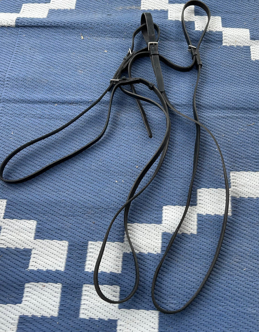 Old style Stubben leather side reins