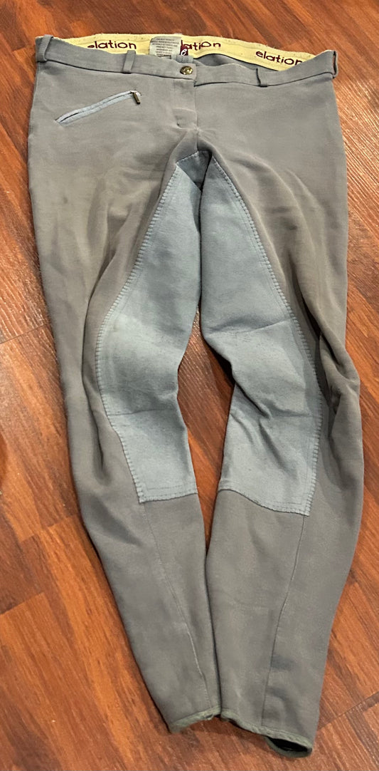 Elation size 28 grey full seat breeches