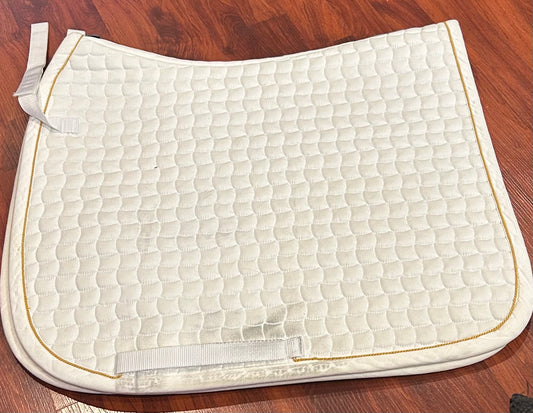 Eskadron white with gold dressage pad