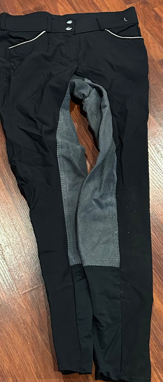 Euro Star size 26 black /grey full seat breeches