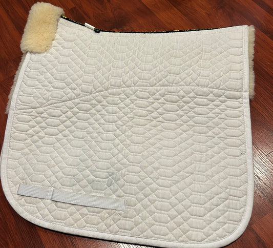 NSC sheepskin white dressage  pad