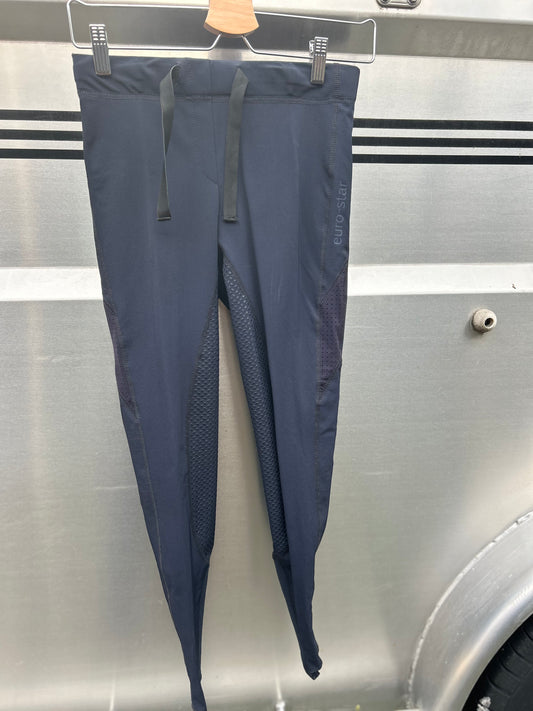 26R Euro Star athletics navy full seat breeches