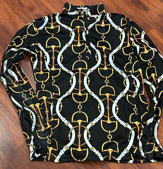 Royal highness small bit pattern long sleeve shirt. Mesh down back