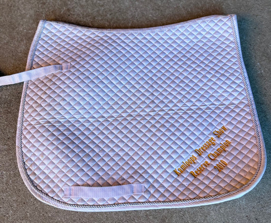 White dressage pad