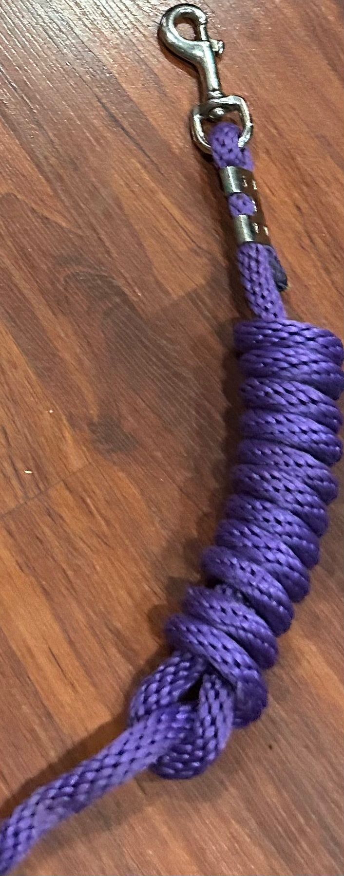 Purple lead rope. Thinner, lighter and shorter.