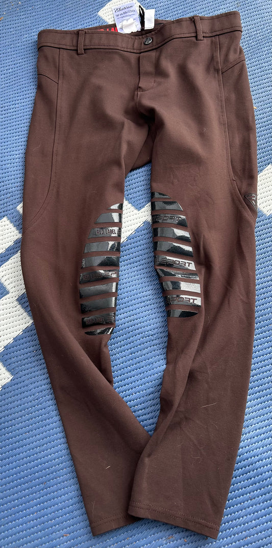 Large (32)elation knee patch brown breeches pull on
