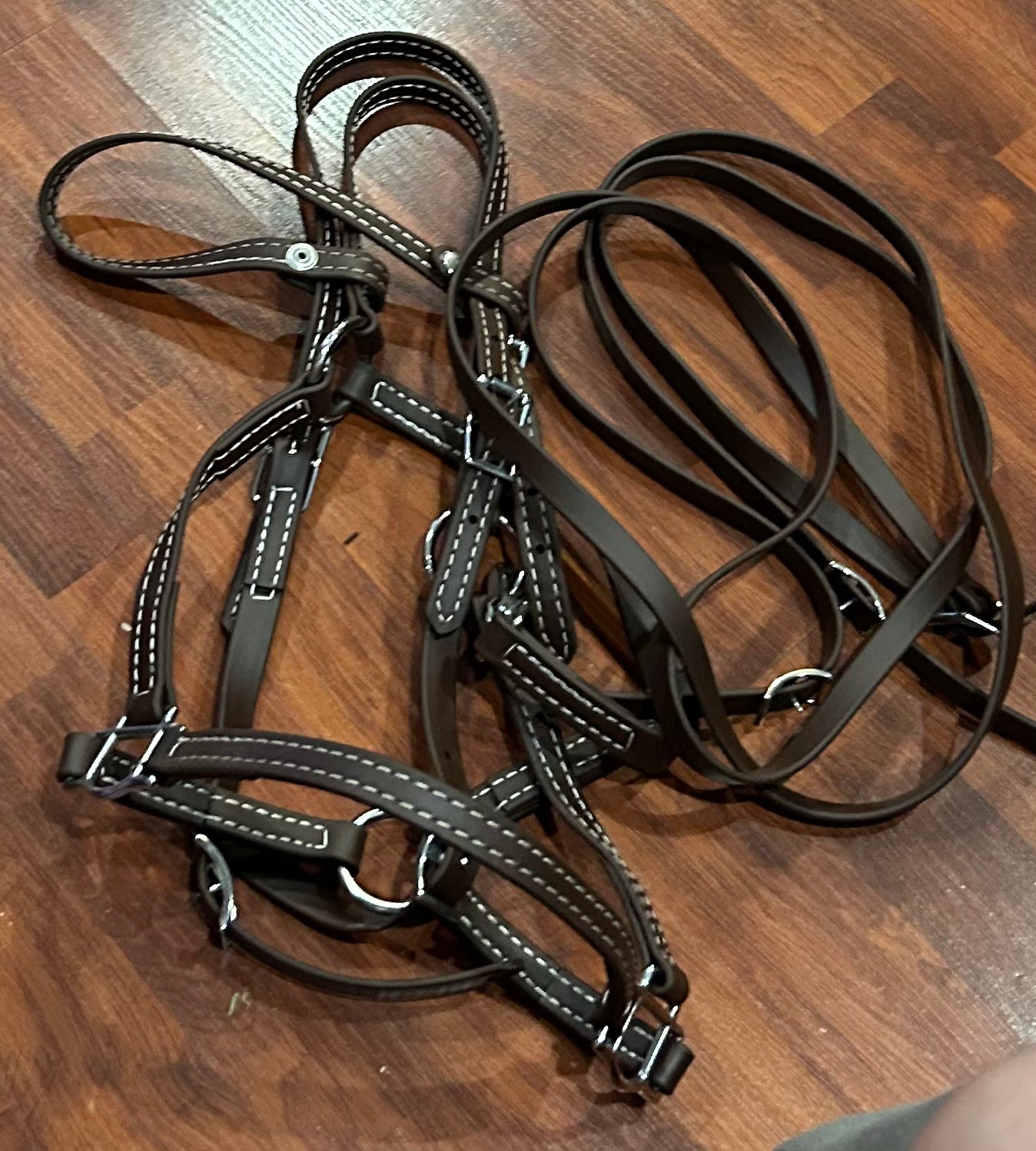 Convertible bridle/halter brown small horse