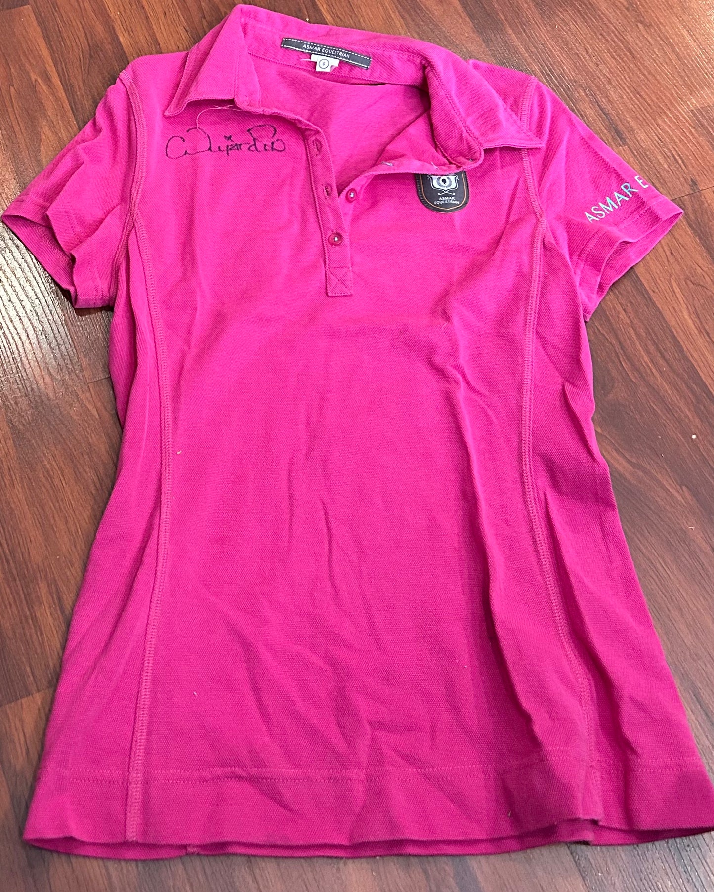 Asmar hot pink small signed by Charlotte Dujardin