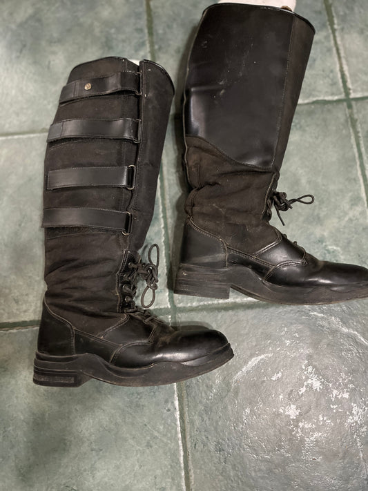 Winter riding boots black 6.5
