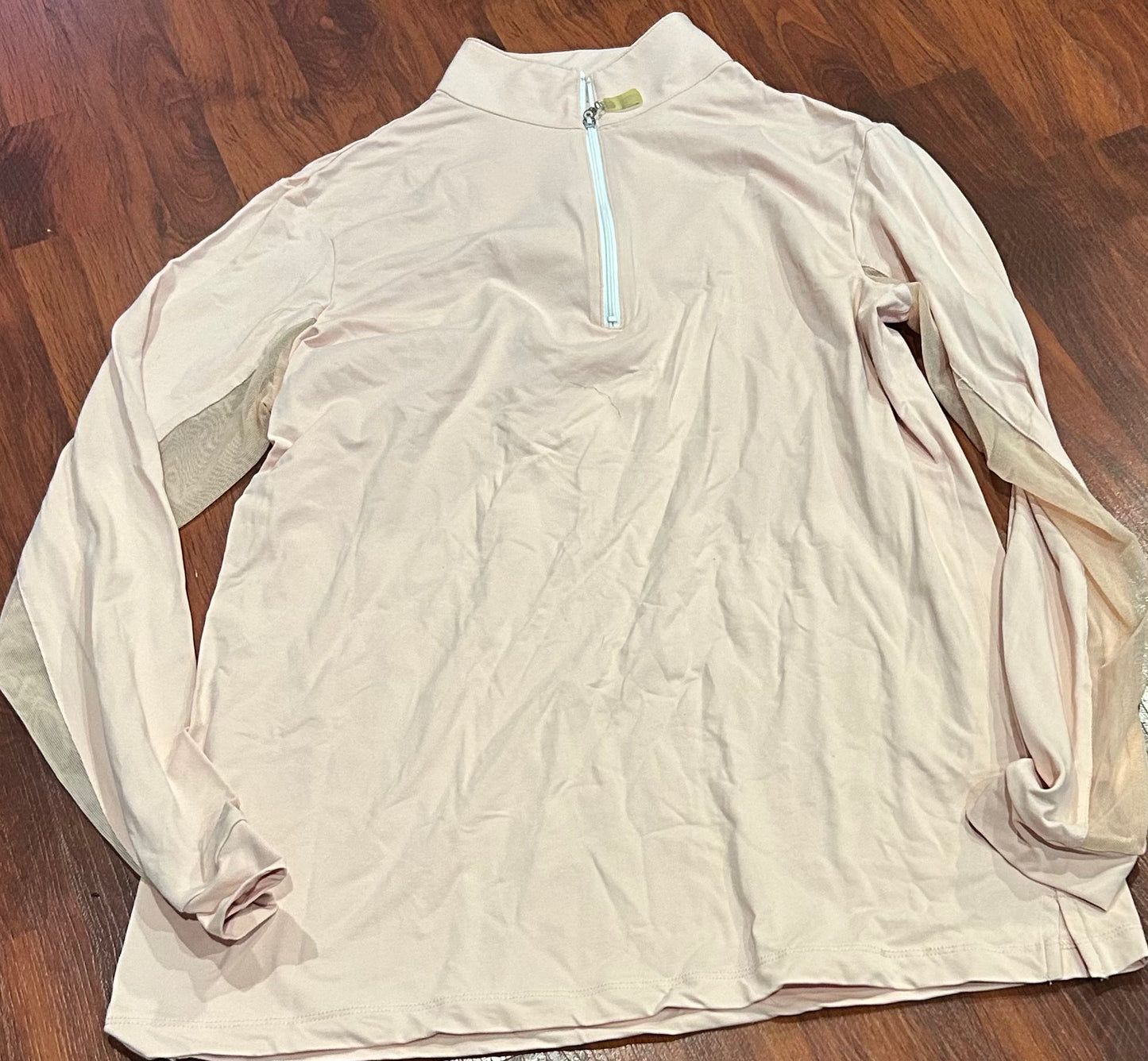 Tailored sportsman medium light pink sun shirt long sleeve with mesh.
