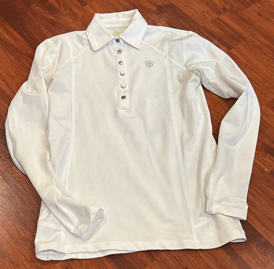 Ariat tek small white shirt short sleeve