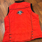 HKM XL reversible vest. Black quilted and red fleece