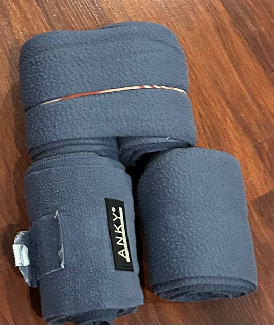 Anky steel blue set of 4 polo wraps