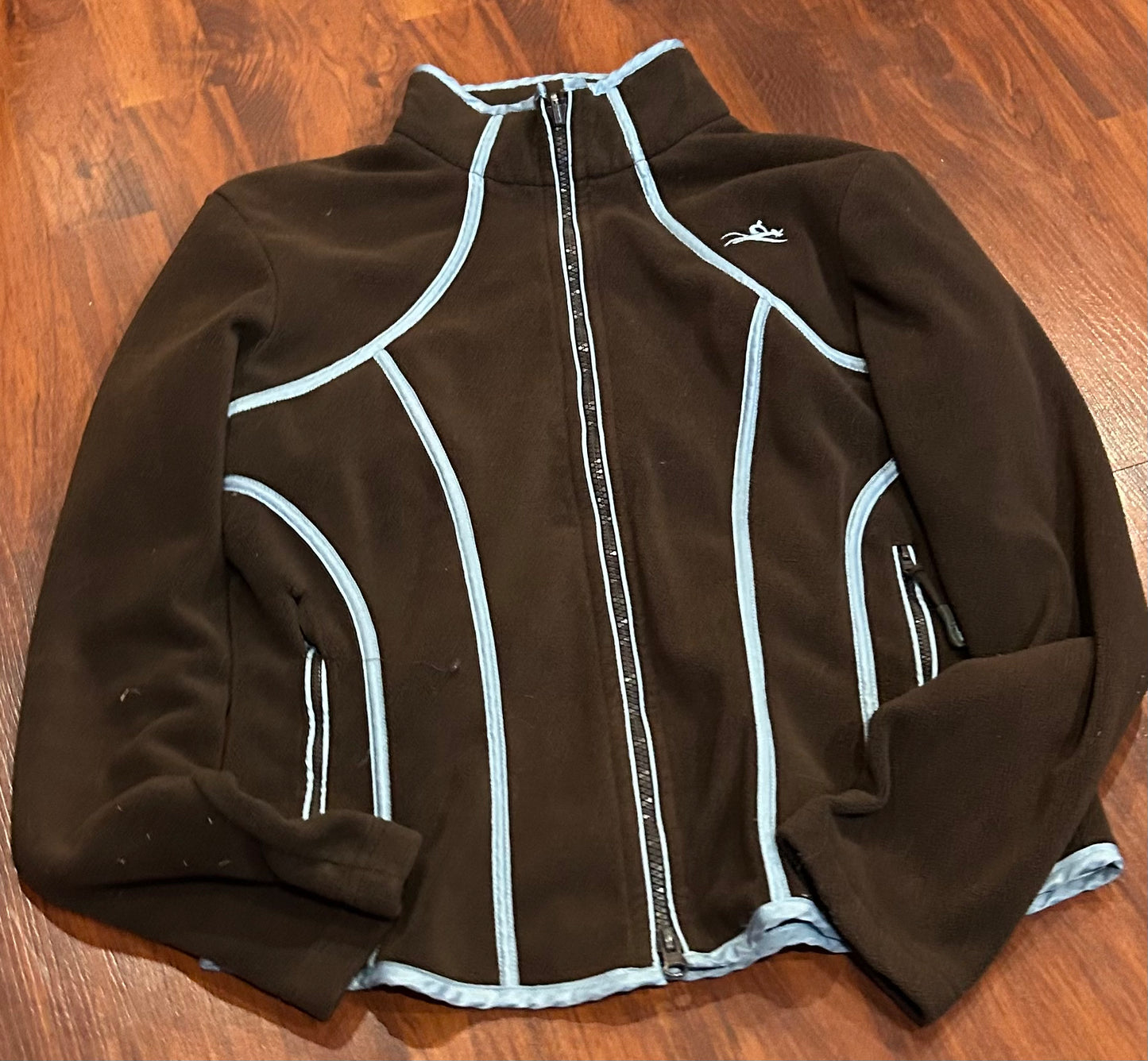 Equi Theme small brown /light blue fleece light jacket