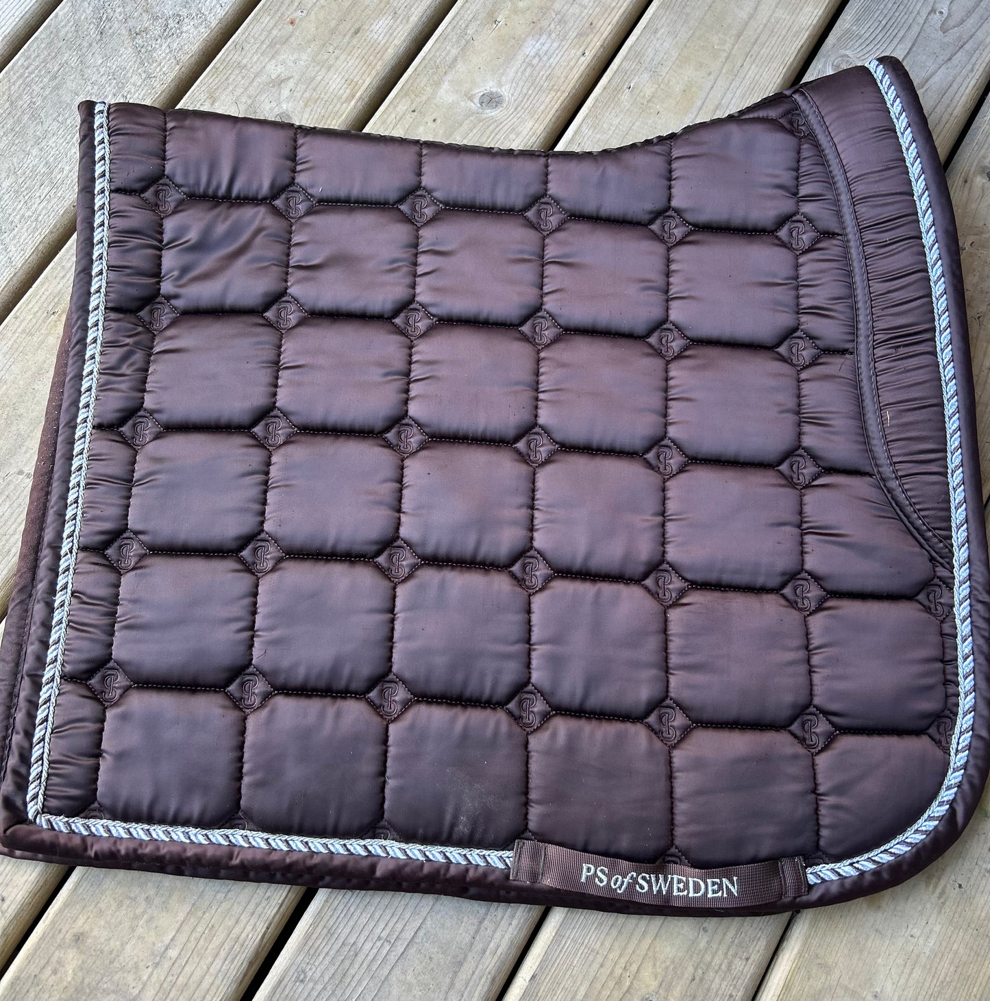 PS of Sweden brown satin finish dressage pad