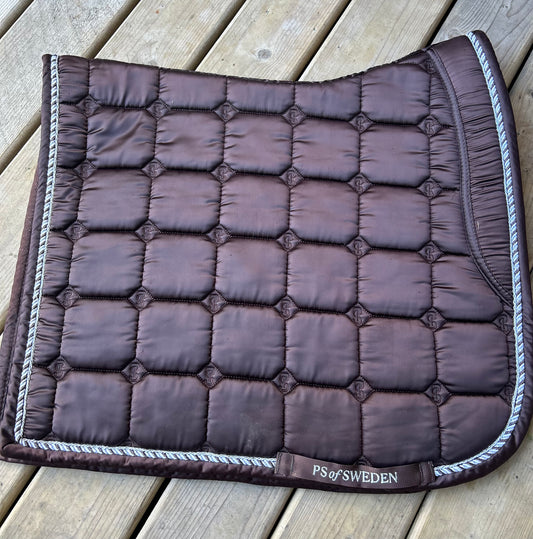 PS of Sweden brown satin finish dressage pad