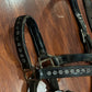 WB leather halter. stiff. missing bling