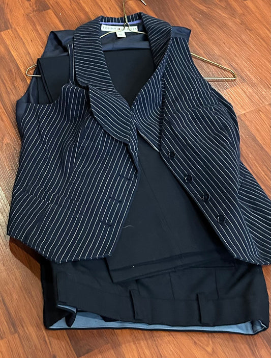 Small navy vest showmanship outfit. Pants are size 30.