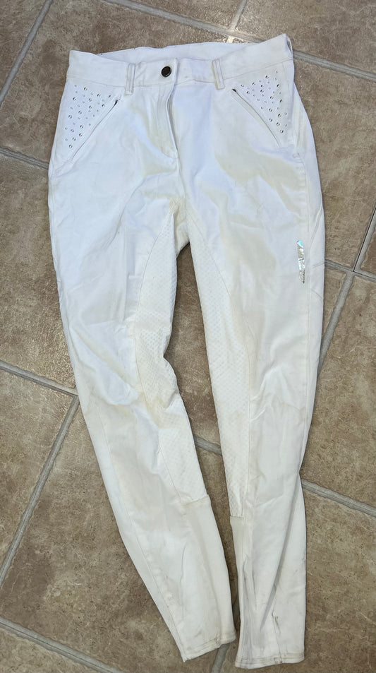 24R euro star Nika full seat white breeches