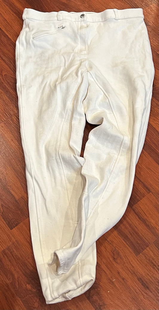 Horze 28 white full seat breeches