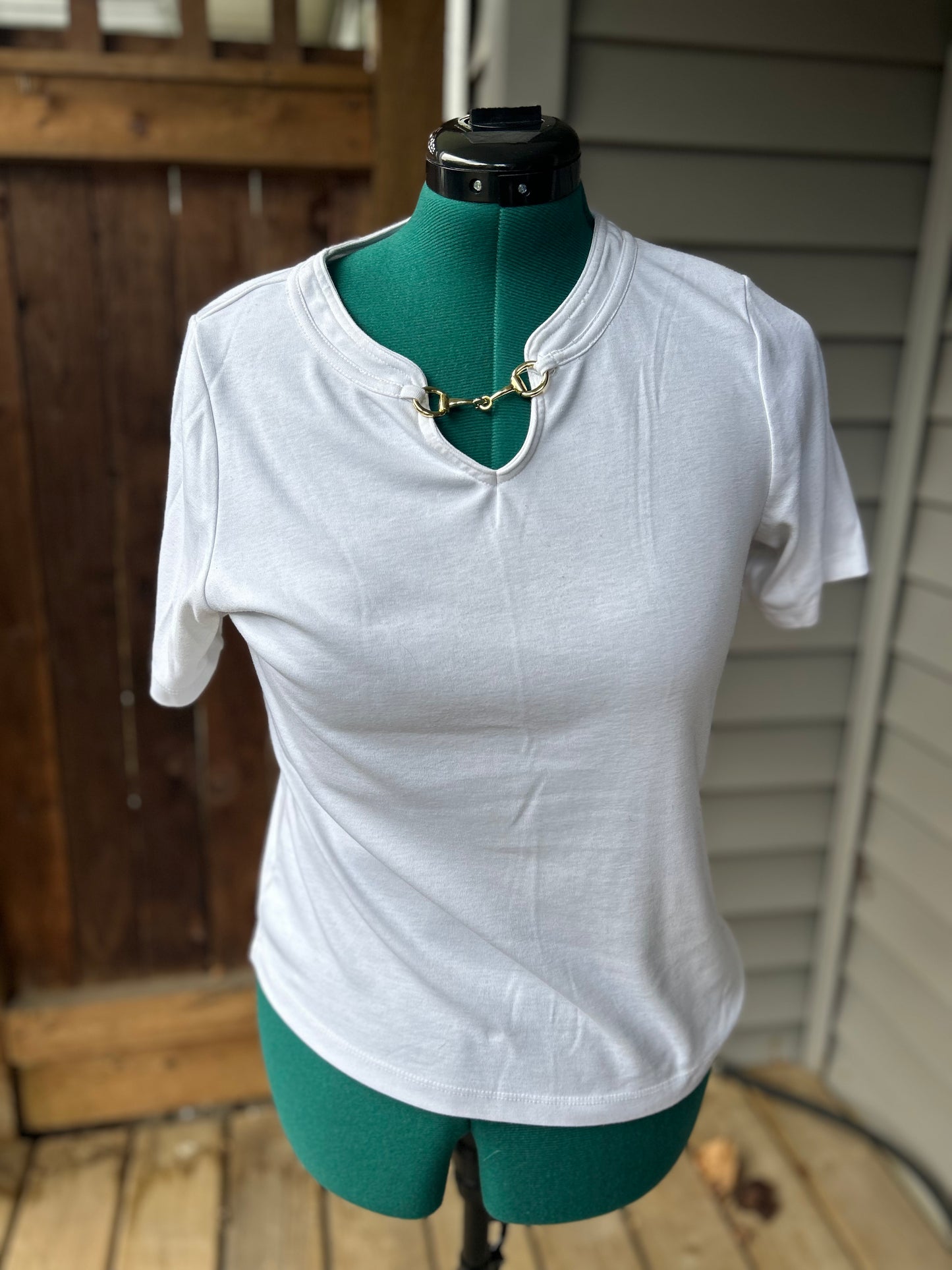 White shirt with bit medium