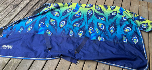 81” shires tempest peacock rain sheet. Excellent condition