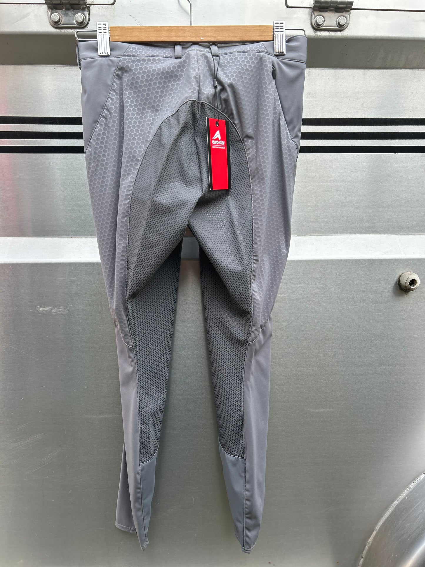 22R Euro Star Breeze grey full seat breeches