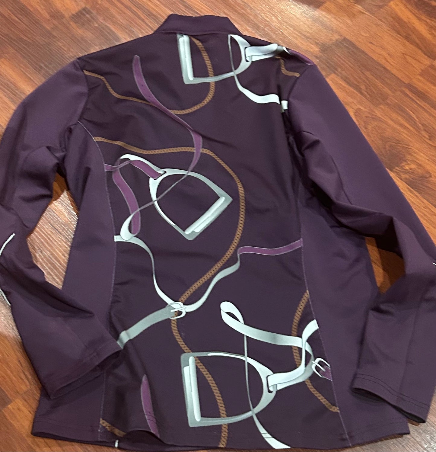 Arista small purple 1/4 zip long sleeve shirt