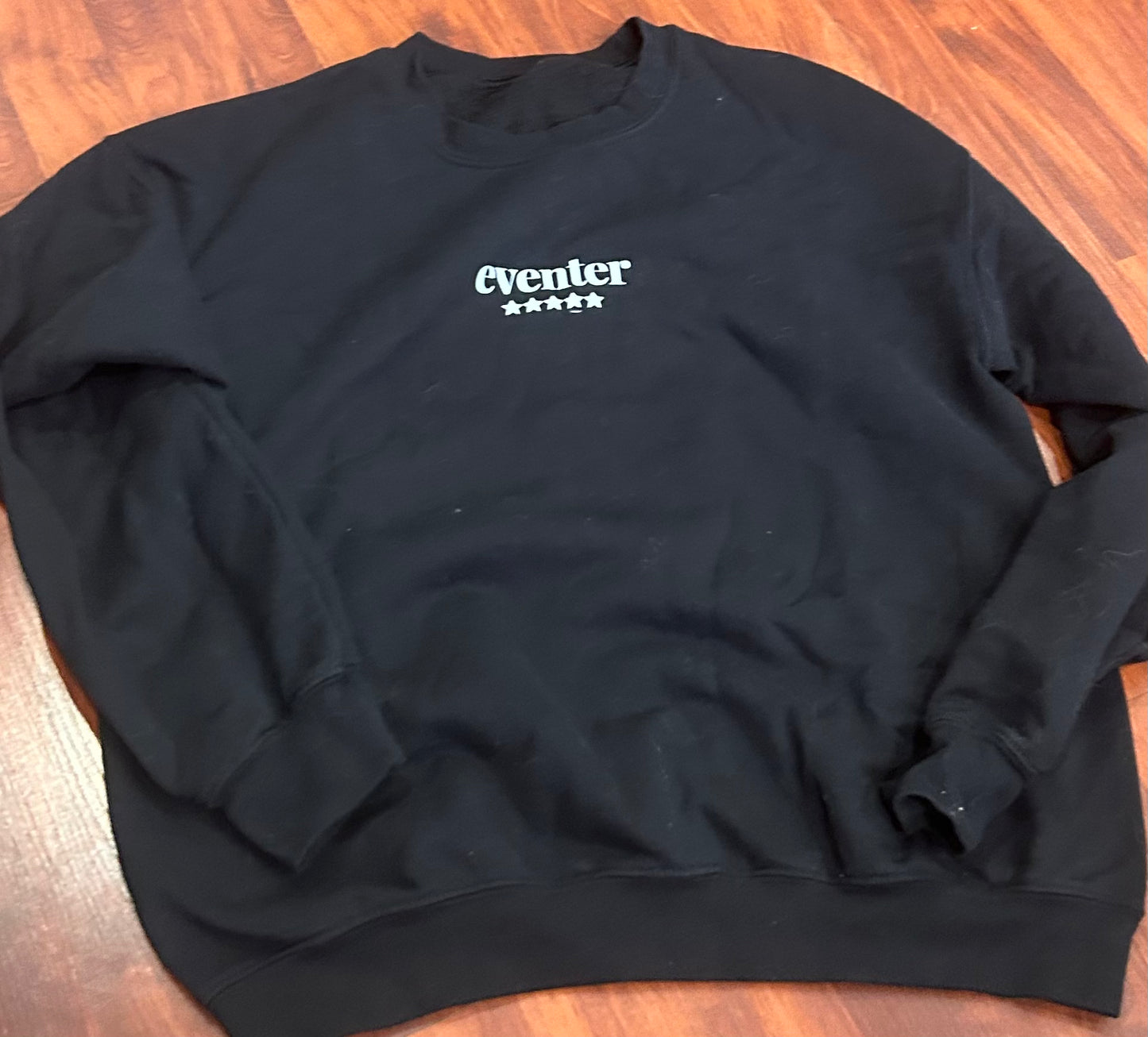 Black eventer sweater. Large