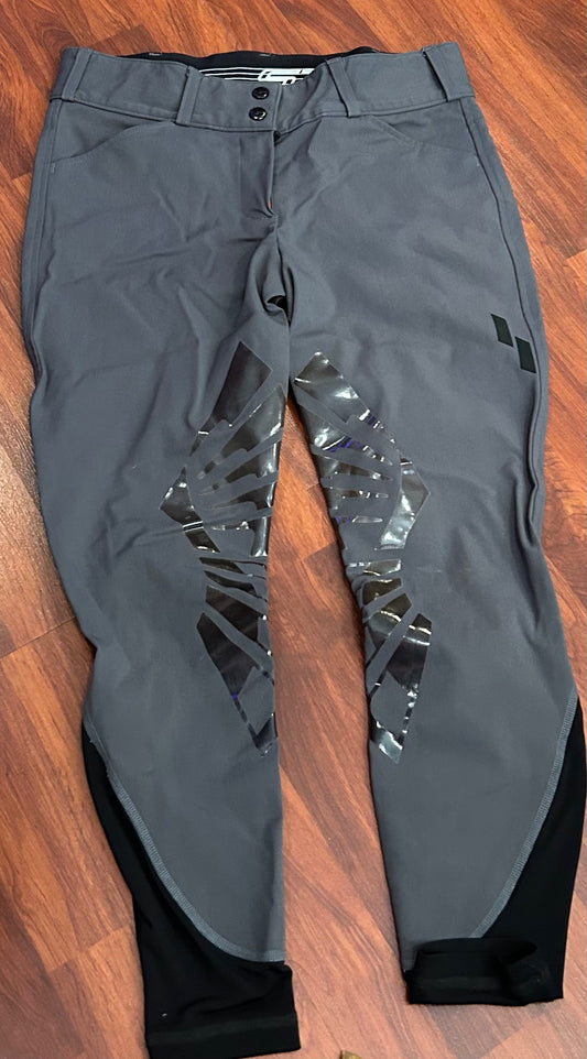Struck size 28 steel grey knee patch breeches series 60