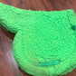 Lime green shaped fleece pad. Good for 17.5”+ saddle