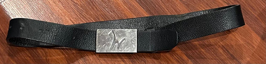 Black leather belt 30”
