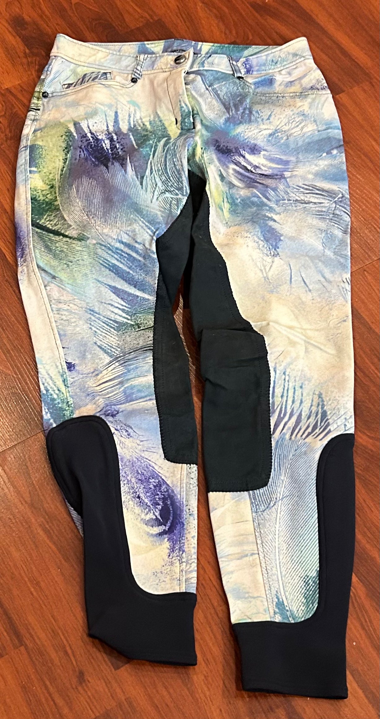 Euro star size 28 blue pattern full seat breeches
