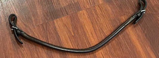 Brown rolled saddle strap