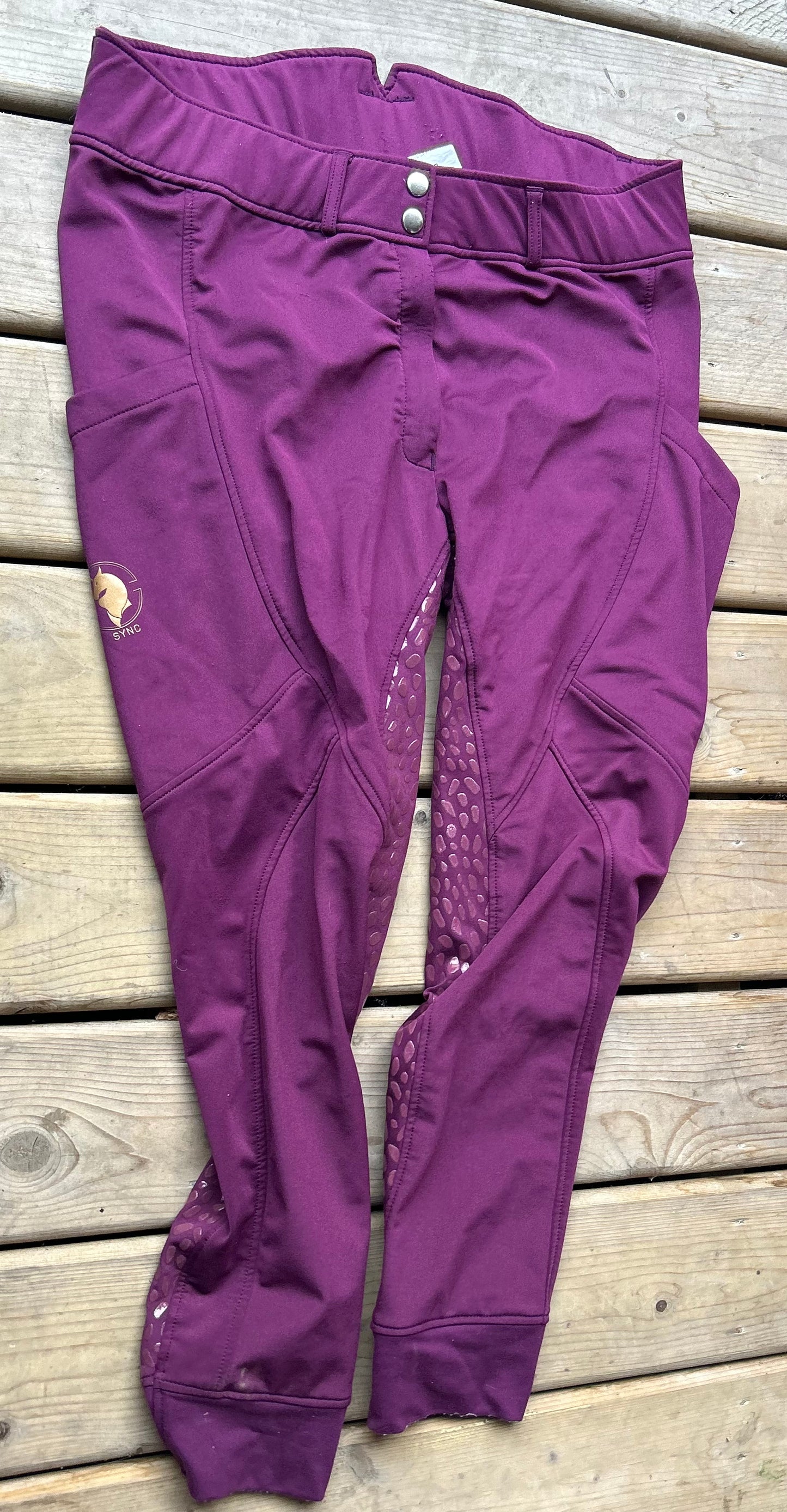 Sync 38R pull on winter breeches purple